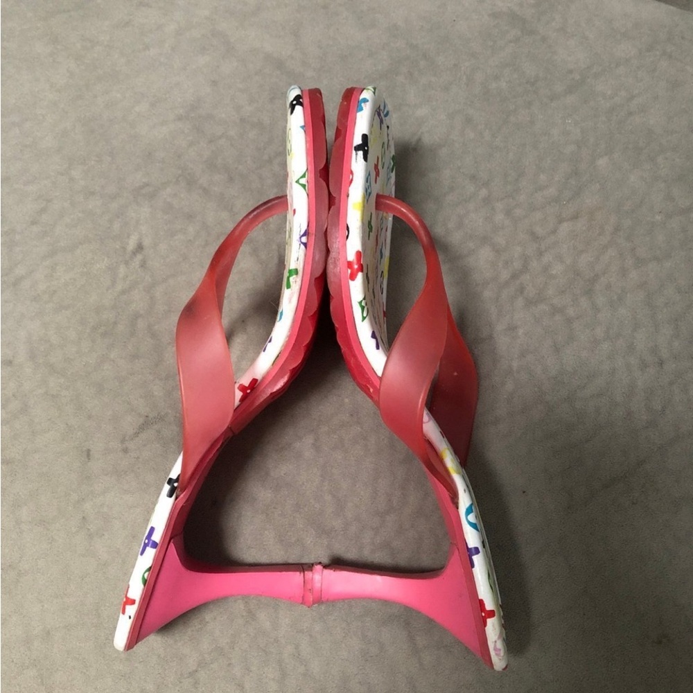 Sandal thong kitten heels size 8 rainbow colors - Picture 4 of 4